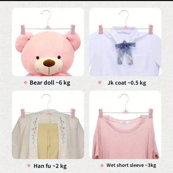 5 Pink Pants/Skirt Clothes Hangers New - Picture 5 of 7